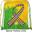 Autism Awareness Ribbon Tie Dye Bag