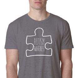 Autism Awareness White Puzzle Burnout T-shirt Autism Awareness White Puzzle Burnout T-shirt