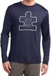 Autism Awareness White Puzzle Dry Wicking Long Sleeve