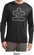 Autism Awareness White Puzzle Dry Wicking Long Sleeve