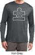 Autism Awareness White Puzzle Dry Wicking Long Sleeve