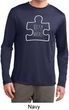 Autism Awareness White Puzzle Dry Wicking Long Sleeve