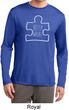 Autism Awareness White Puzzle Dry Wicking Long Sleeve
