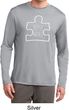 Autism Awareness White Puzzle Dry Wicking Long Sleeve