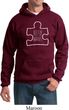 Autism Awareness White Puzzle Hoodie