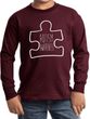 Autism Awareness White Puzzle Kids Long Sleeve Shirt