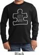 Autism Awareness White Puzzle Kids Long Sleeve Shirt