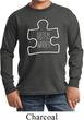 Autism Awareness White Puzzle Kids Long Sleeve Shirt