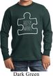 Autism Awareness White Puzzle Kids Long Sleeve Shirt