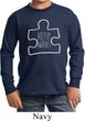 Autism Awareness White Puzzle Kids Long Sleeve Shirt