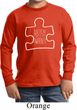 Autism Awareness White Puzzle Kids Long Sleeve Shirt