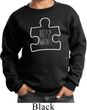 Autism Awareness White Puzzle Kids Sweatshirt