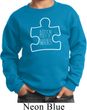 Autism Awareness White Puzzle Kids Sweatshirt