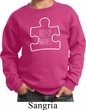 Autism Awareness White Puzzle Kids Sweatshirt