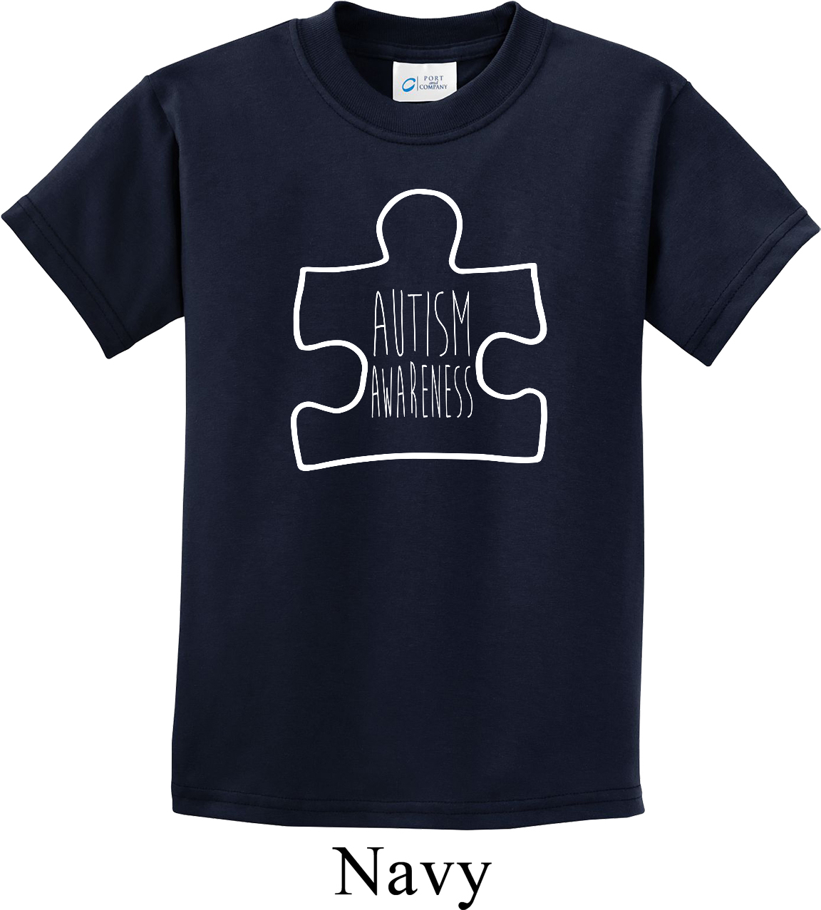 Autism Awareness White Puzzle Kids T-shirt