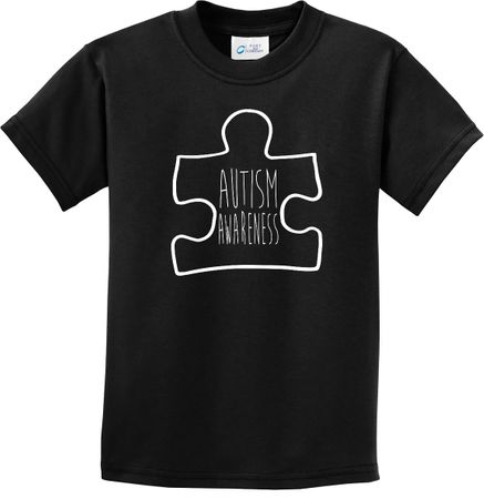 Autism Awareness White Puzzle Kids T-shirt