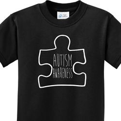 Autism Awareness White Puzzle Kids T-shirt
