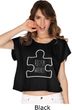 Autism Awareness White Puzzle Ladies Boxy Tee