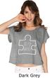 Autism Awareness White Puzzle Ladies Boxy Tee
