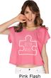 Autism Awareness White Puzzle Ladies Boxy Tee