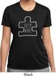Autism Awareness White Puzzle Ladies Dry Wicking T-shirt