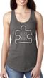 Autism Awareness White Puzzle Ladies Ideal Tank Top