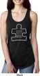 Autism Awareness White Puzzle Ladies Ideal Tank Top
