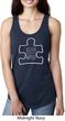 Autism Awareness White Puzzle Ladies Ideal Tank Top