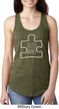 Autism Awareness White Puzzle Ladies Ideal Tank Top