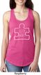Autism Awareness White Puzzle Ladies Ideal Tank Top