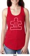Autism Awareness White Puzzle Ladies Ideal Tank Top