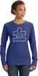 Autism Awareness White Puzzle Ladies Sweatshirt