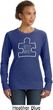 Autism Awareness White Puzzle Ladies Sweatshirt