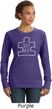 Autism Awareness White Puzzle Ladies Sweatshirt