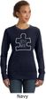 Autism Awareness White Puzzle Ladies Sweatshirt