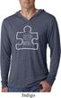 Autism Awareness White Puzzle Lightweight Hoodie