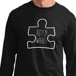 Autism Awareness White Puzzle Long Sleeve Autism Awareness White Puzzle Long Sleeve