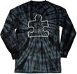 Autism Awareness White Puzzle Long Sleeve Tie Dye