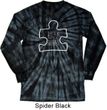 Autism Awareness White Puzzle Long Sleeve Tie Dye