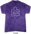 Autism Awareness White Puzzle Mineral Tie Dye T-shirt
