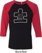 Autism Awareness White Puzzle Raglan Shirt