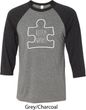 Autism Awareness White Puzzle Raglan Shirt