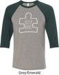 Autism Awareness White Puzzle Raglan Shirt
