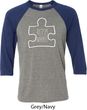 Autism Awareness White Puzzle Raglan Shirt