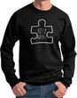Autism Awareness White Puzzle Sweatshirt