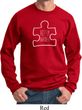 Autism Awareness White Puzzle Sweatshirt