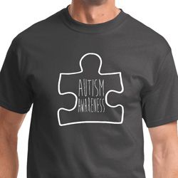 Autism Awareness White Puzzle T-shirt Autism Awareness White Puzzle T-shirt