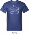 Autism Awareness White Puzzle Tall T-shirt