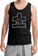 Autism Awareness White Puzzle Tank Top