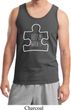 Autism Awareness White Puzzle Tank Top
